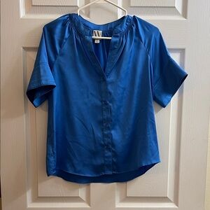 Worthington Royal Blue Short Sleeve Blouse